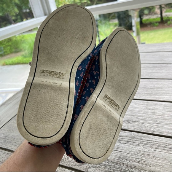 Sperry Vineyard Vines Americana Patriotic Top Sider Boat Shoes Unisex W 9 M 7 - Picture 9 of 9